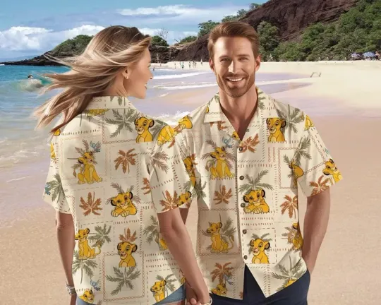 Disney Lion King Hakuna Matata Simba And Timon Aloha Hawaiian Shirt