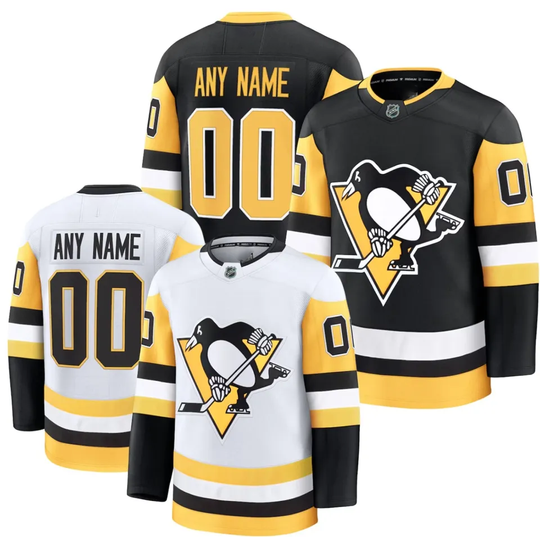 Discover Men's Pittsburgh Penguinss Black/White Home Premium - Printed Jersey