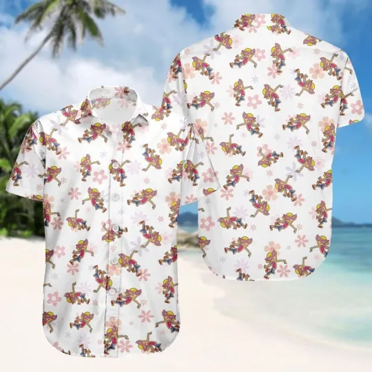 Lizzie McGuire Button Shirt,  2000s Disney Nostalgia Hawaiian Shirt