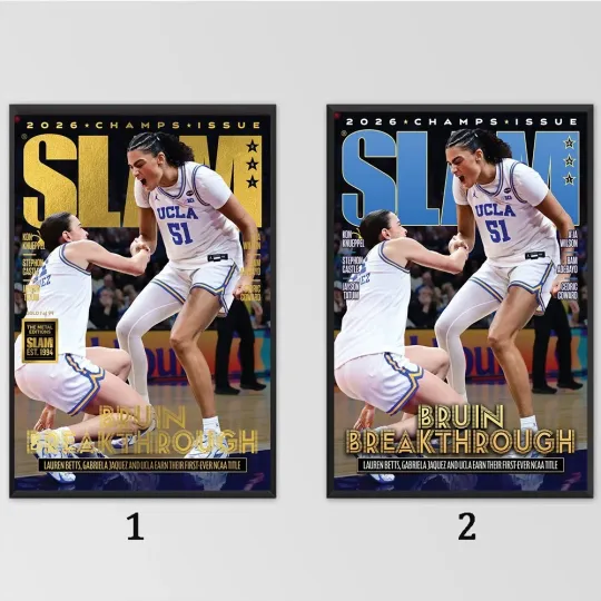 Discover UCLA Bruins SLAM 261 Cover 2026 Women’s Basketball National Champions Poster