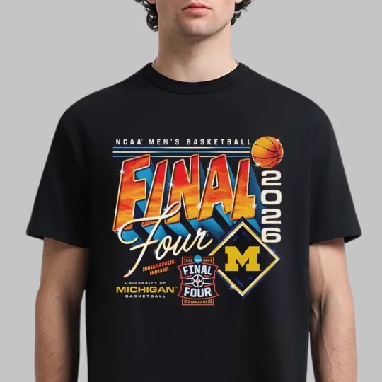 Michigan Wolverines Men's Basketball 2026 NCAA Final Four Streetwear T-Shirt