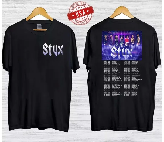 Discover Styxs 2026 Tour Dates Double Sided T-Shirt, FAST SHIP