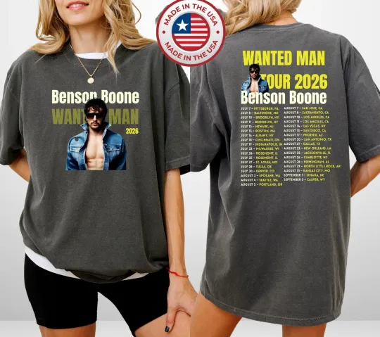 Discover Benson Wanted Man Tour 2026 Unisex T-Shirt
