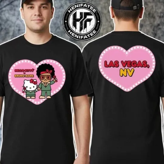 Las Vegas NV Bruno Mars x Hello Kitty Tee For The Romantic Tour 2026 On April 9