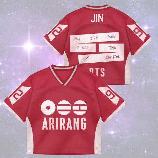 Custom BTS, Personalized Kpop Football Shirt, Any Name Number Bangtan Jersey, Kim Seokjin Merch, Custom Gift for Army