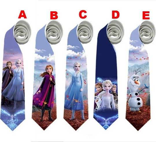 Discover Necktie Frozen Elsa Princess Olaf Snowman  Anna Sven tie Cosplay