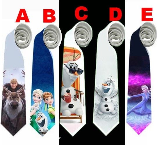 Discover Necktie frozen elsa princess olaf snowman Anna Sven Kristoff Cosplay
