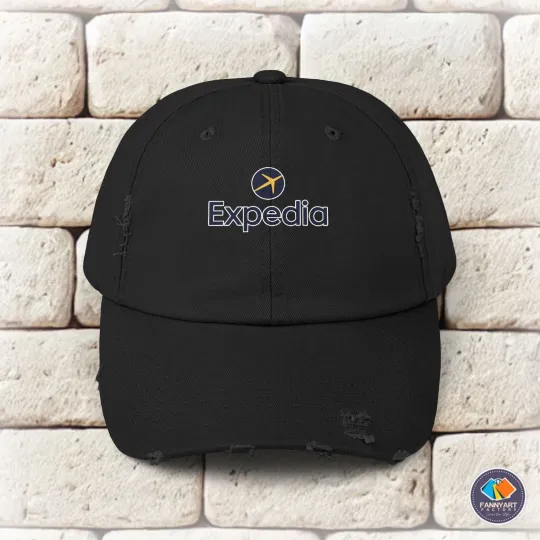 Discover Expedia Globe Logo Unisex Distressed Cap