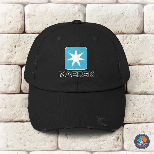 Maersk Star Logo Unisex Distressed Cap