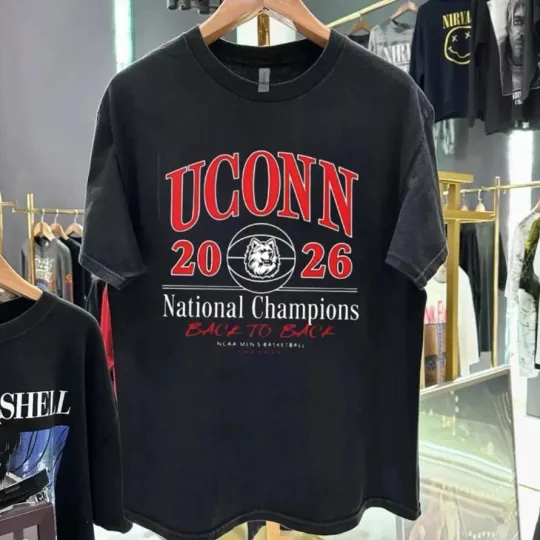 UConn Huskies back to back 2026 NCAA National Champions shirt
