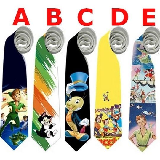Discover Necktie Peter Pan Wendy Jiminy Cricket Captain Hook Ariel Mermaid Gepetto Pinocchio Cosplay