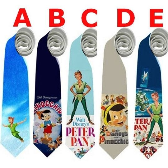 Peter Pan Wendy Jiminy Cricket Captain Hook Gepetto Cosplay Necktie