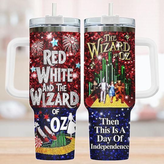 Discover The Wizard of Oz Tumbler 40oz, Witchy Movie Insulated Tumbler, Wizarding World Water Tumbler, Magical Oz Themed Tumbler Cup