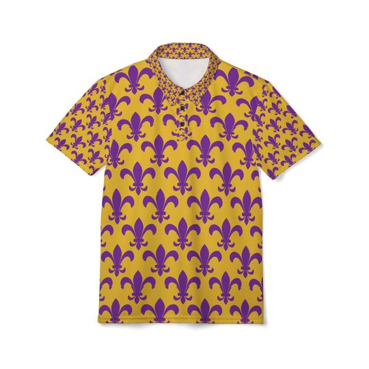 Discover Purple and Gold Mardi Gras Unisex Polo Shirt