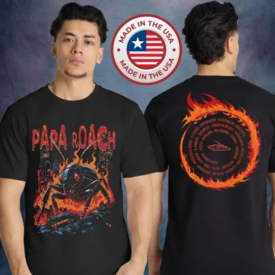 Papa Roach Heart Roses Tour 2026 T-Shirt
