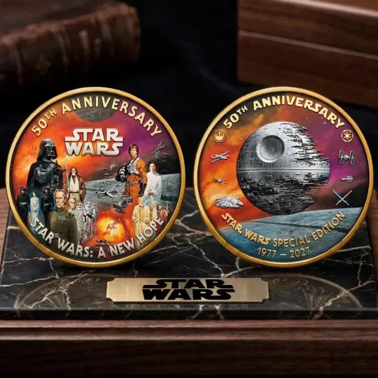 Discover Star Wars 50th Anniversary Commemorative Coin