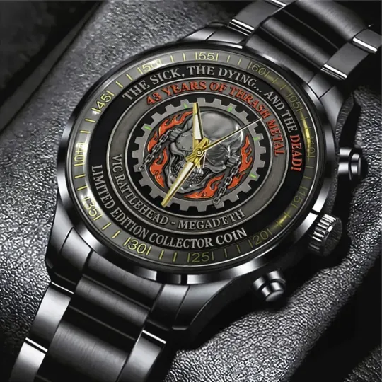 Discover Megadeth Black Stainless Steel Band Watch