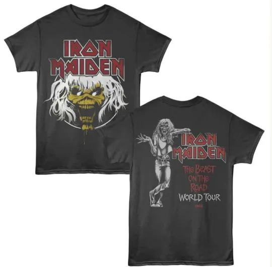 Discover Iron Maiden World Tour 1982 F/B Smoke T-Shirt