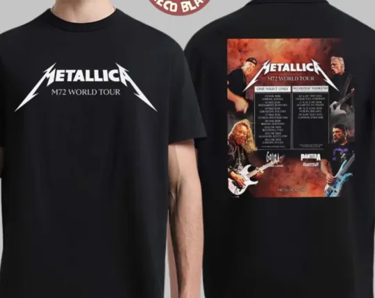 Discover Metallica M72 World Tour Returns In Europe 2026 Schedule Tour Unisex T-Shirt