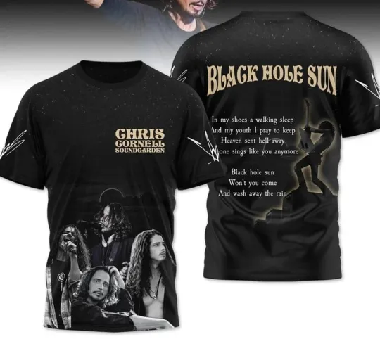 Chris Cornell Soundgarden Black Hole Sun 3D SHIRT