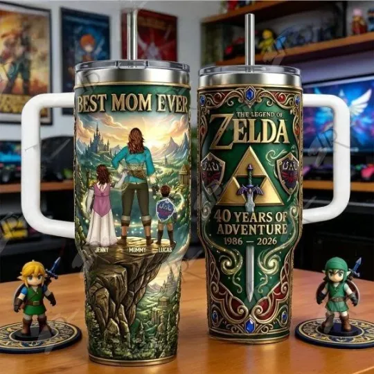 The Legend Of Zelda 40 Years Of Adventure 1986-2026 40oz Tumbler
