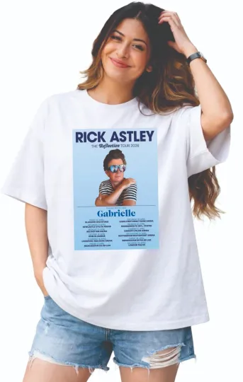Discover Rick Astley Tour 2026 T-Shirt, Reflection Tour Music Fan Unisex Concert Tee
