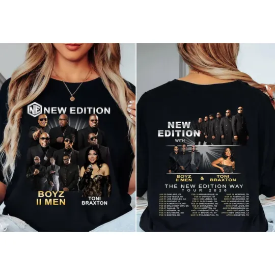 Discover New Edition Boyz II Men Toni Braxton Tour 2026 T-Shirt