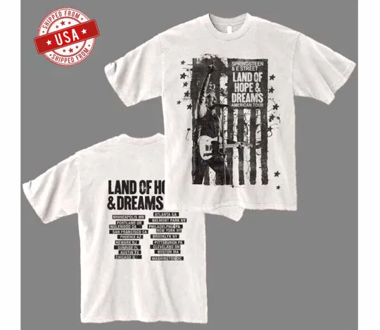Discover Bruce Springsteen Land Of Hope And Dreams American Tour 2026 T-Shirt