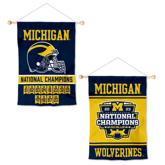 Discover Michigan Wolverines 2023 Football National Champions House Flag