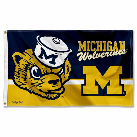 Discover Michigan Wolverines Large Outdoor House Flag