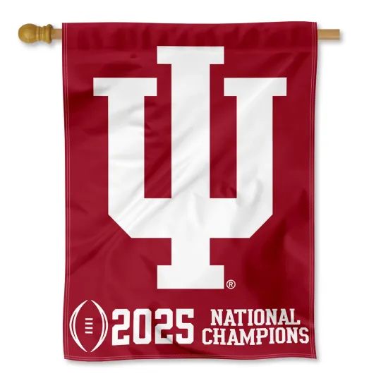 Discover Indiana Hoosiers 2025 National Champions House Banner Flag