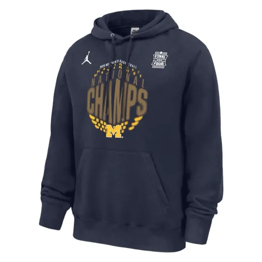 Discover Michigan Wolverines Jordan 2026 NCAA Men's Basketball Hoodie
