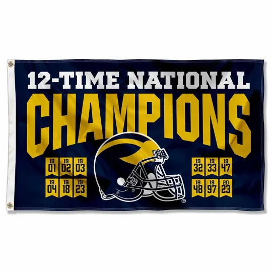Michigan Wolverines Football NCAA College Flag