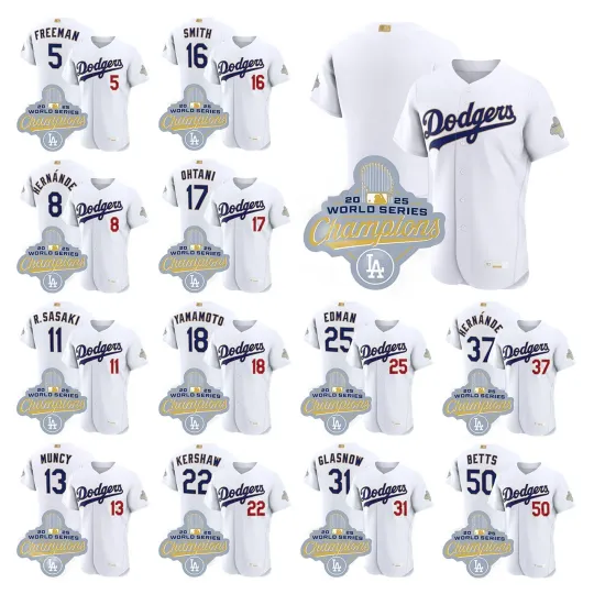 Discover Men's Dodgerss White 2026 Gold Collection Baseball Printed Jersey