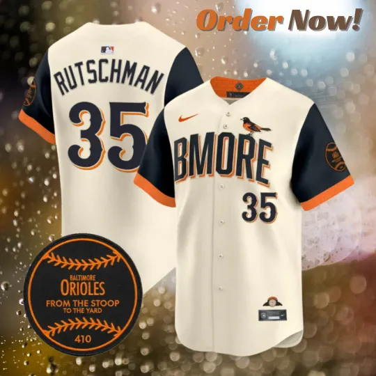 Discover Adley Rutschman #35 Orioless Cream 2026 City Connect Printed Jersey All Sizes