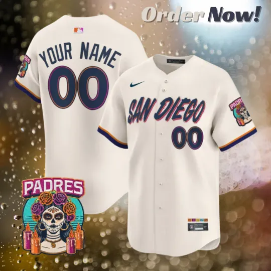 Discover Custom Padress Cream 2026 City Connect Printed Jersey All Sizes