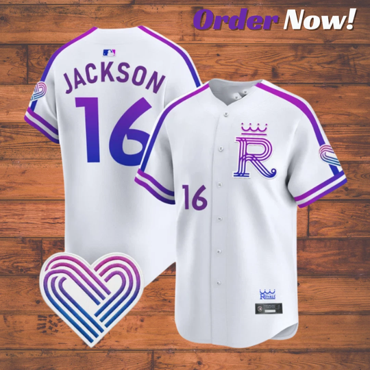Bo Jackson #16 Royalss White 2026 City Connect Printed Jersey All Sizes