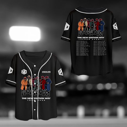 New Edition Way Tour 2026 Baseball Jersey, Retro Music Streetwear Top