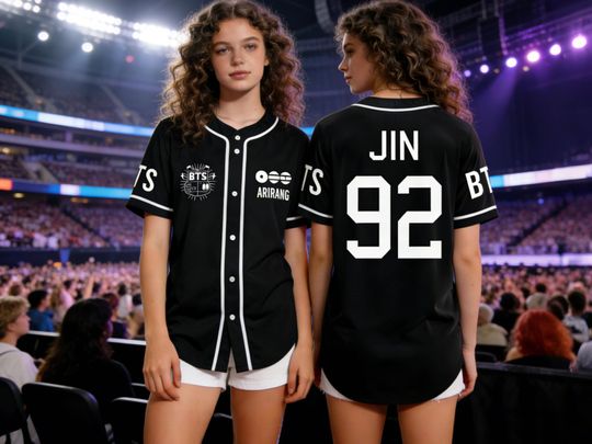 Discover Custom BTS Members Baseball Jersey, BTS World Tour 2026 Merch Shirt, Bangtan Comeback 2026, Kpop Gift for Army, Football Game Day Outfit