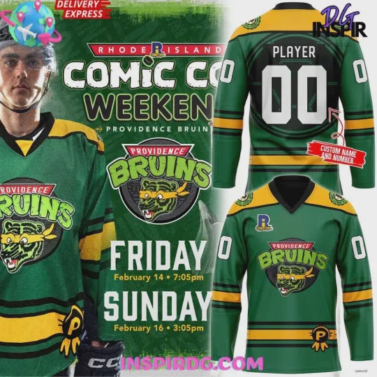Personalize Providence Bruins Comic Con Weekend Limited Edition Hockey Shirt