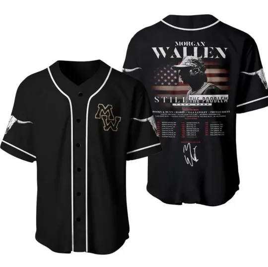 Wallen Western 2026 Still The Problem Tour Baseball 1Jersey