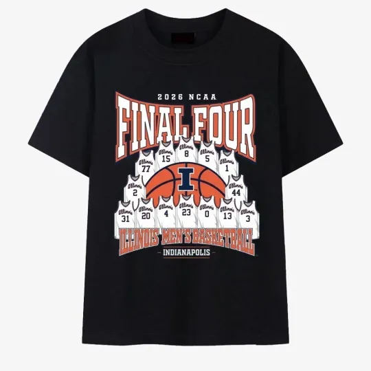 Discover Illinois Basketball 2026 Final Four Roster Adult Basketball T-Shirt