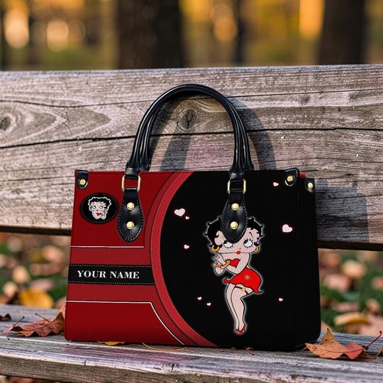 Discover Personalized  Betty Boop Pu Woman Leather Handbag, Vintage Shoulder Bag, Crossbody Bag
