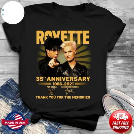 Discover Roxette 35th Anniversary Thank You Shirt