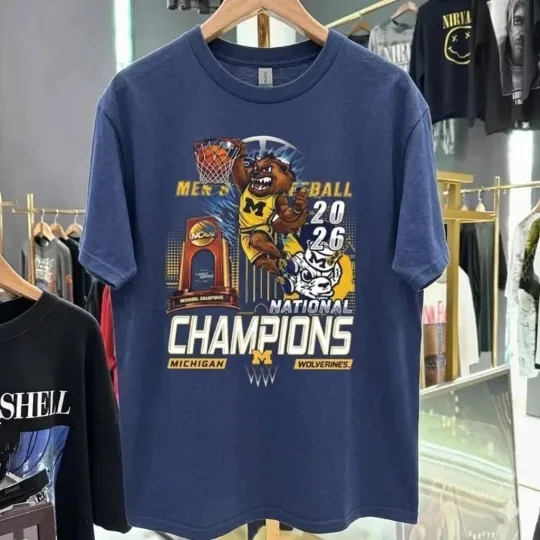 Discover Michigan Wolverines Mascot Dunk 2026 National Champions T shirt