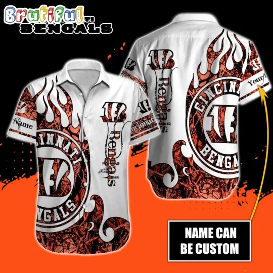 Personalize Cincinnati Bengals Special Realtree Hunting Design Hawaiian Shirt