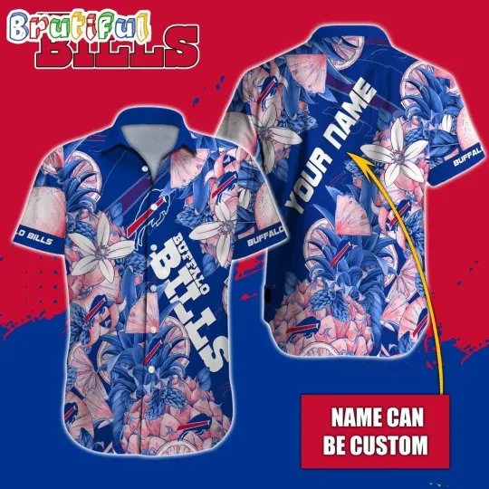 Personalize Buffalo Bills Special Tropical Fruit Aloha Hawaiian Shirt