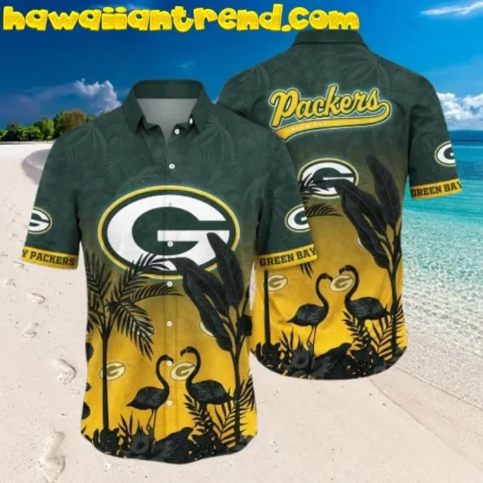 football Green Bay Packers Horror Halloween Skull Pumpkin Hawaiian Shirt