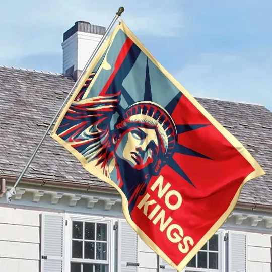 Discover No Kings House Flag Anti-Trump Political Protest Flag Resist Fascism Decorative Flag