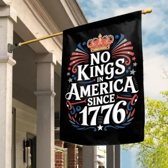 Discover No Kings in America Anti-Trump Flag Anti-Fascism Republican Double-Sided House Flag